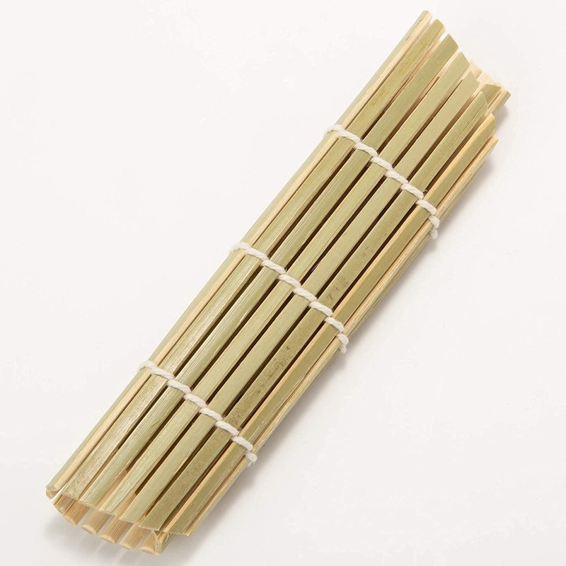 5 Pieces - Bamboo Slatted Round, 6.3 inches (16 cm),