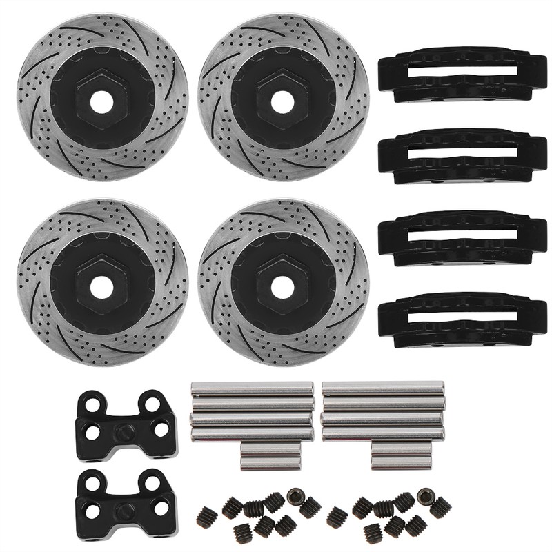 4Pcs Metal Simulation Brake Disc Calipers for Traxxas TRX4 TRX6