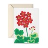 R. Nichols Red Geranium Note Cards Box of 10