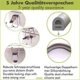 Immer Premium Stainless Steel Lunch Box, Sustainable, Leak-Proof, Plastic-Free, Easy-to-Clean and Perfect for on the Go