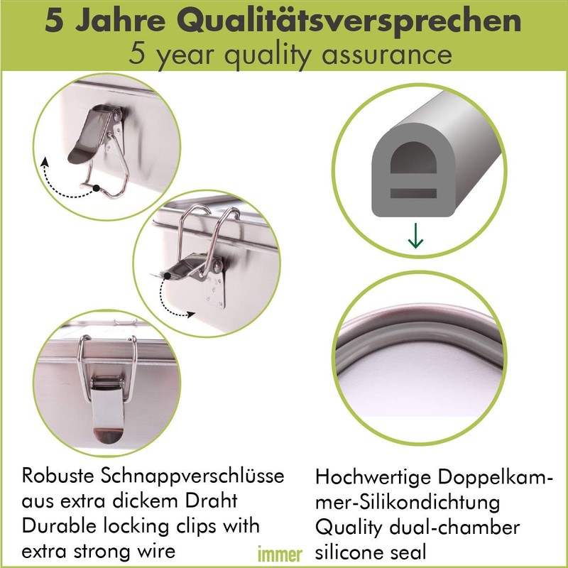 Immer Premium Stainless Steel Lunch Box, Sustainable, Leak-Proof, Plastic-Free, Easy-to-Clean