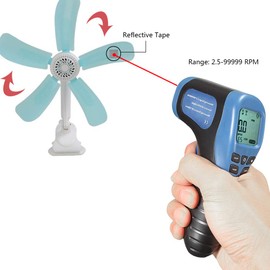 Digital Photo Tachometer LCD Display Non-Contact Speedometer 2.5-99999RPM Motor Tachometer