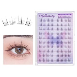 False eyelashes, natural false eyelashes, made with transparent stems, 5 pairs in one set, popular false eyelashes, bulk