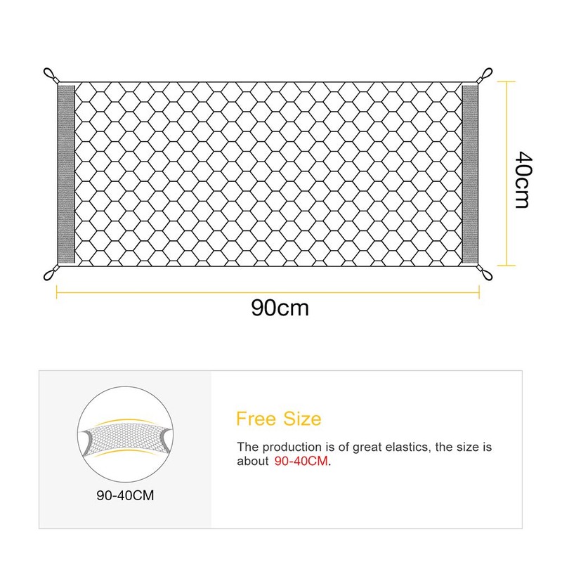 Haofy Cargo Net, 100 x 40CM Car Boot Net Adjustable