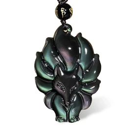 AiO JAPAN Necklace, Nine-tailed Fox, Ver2, Collar, Cord, Accessory, Amulet, Evil Protection Beads, Style, Stylish Item, Good Luck Remover, Christmas Gift, Petite Gift, Christmas Present, Present,