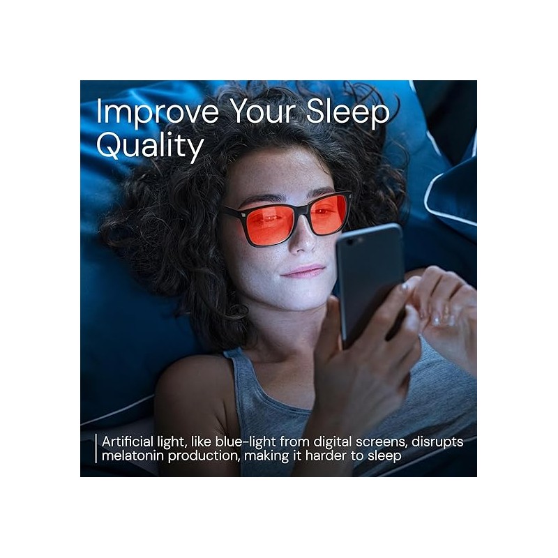 livho Gaming Blue Light Blocking Glasses for Better Sleep, Premium