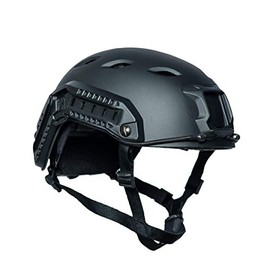 US Military Style Paratrooper Helmet With Rail - Black