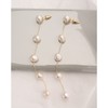 Long Pearl Dangle Earrings for Women 14K Gold Plated Sterling