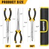 3-Piece Extra Long Needle Nose Pliers Set, 11" Extra Long