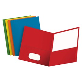 Oxford Twin Pocket Folders, Letter Size, Assorted Colors, 25 per Box (57511EE)
