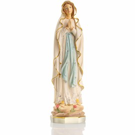 Rio Rain Blessed Virgin Mary Statue Catholic 11.5 Inchs - Our Lady of Lourdes Statue - Blessed Mother Statues - Virgen de Guadalupe Statues - Religious Gift - Catholic Home Decor