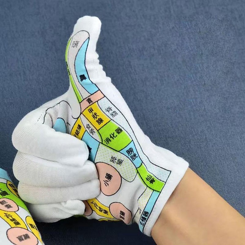 Hand Pressure Point Gloves, Palm and Hand Massage, Fatigue Relief,
