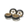 Large Dia Narrow Lightweight Wheels (w/Arched Tires) Mini 4WD Grade