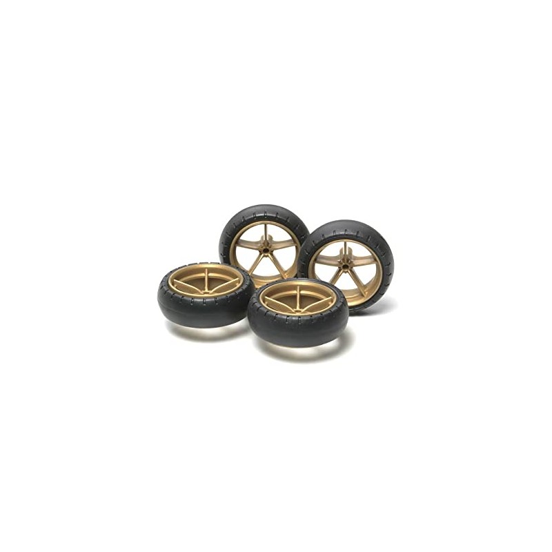 Large Dia Narrow Lightweight Wheels (w/Arched Tires) Mini 4WD Grade