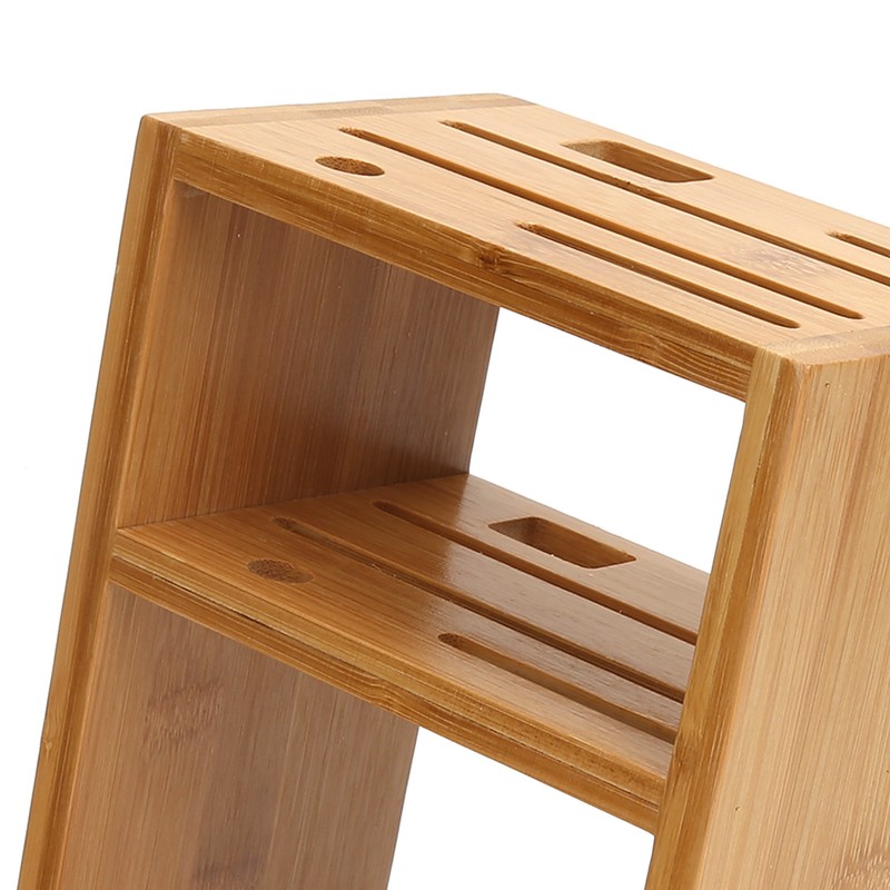 Bamboo Knife Holder Inclined Kitchen Knife Holder Multifunctional Bamboo Rack