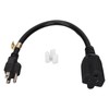 Nema 5‑15P to 5‑20R Adapter 14AWG Heavy Duty 15 Amp