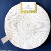 MIREILLE DESIGNS 4 pc LEMONS Braided Placemat Set 15” Rnd