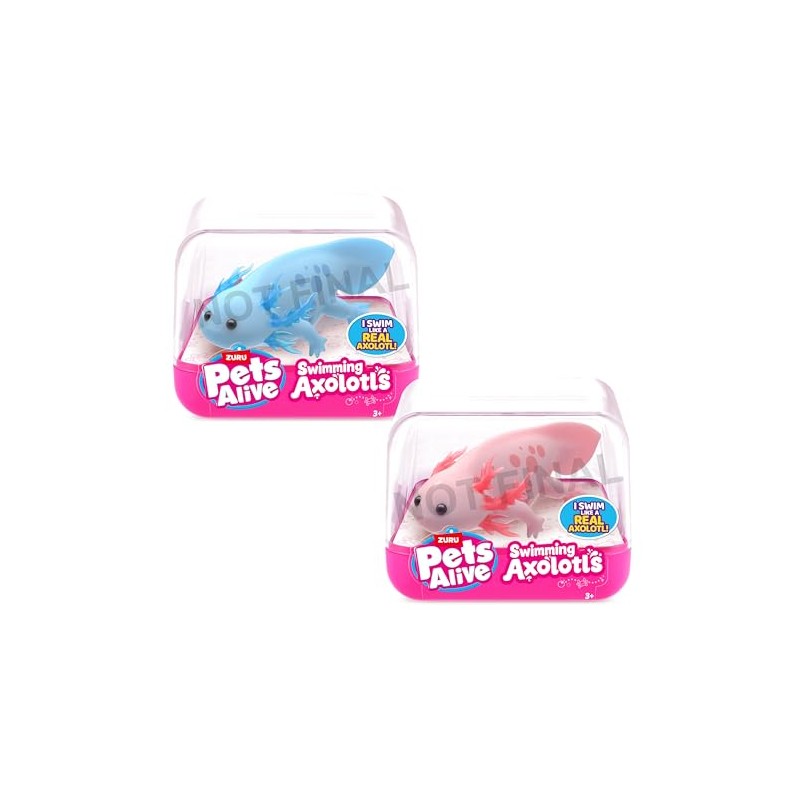 Pets Alive Robo Axolotl, Series 1, Swimming Axolotl, (2 Pack),