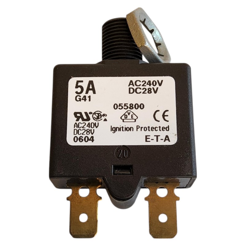 Circuit Breakers Single pole thermal reset circuit breaker in a