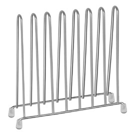 Reusable Storage Bags Rack, Drying Rack for Storage Bags, Stainless Stand for Reusable Storage Bags, File Organizer Desktop Storage Book Shelf (Silver)
