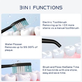 Laxon Water Floss Electric Toothbrush, Four-Mode Three-in-one Dental Cleaning Set, More Functions, Better Protection of Teeth