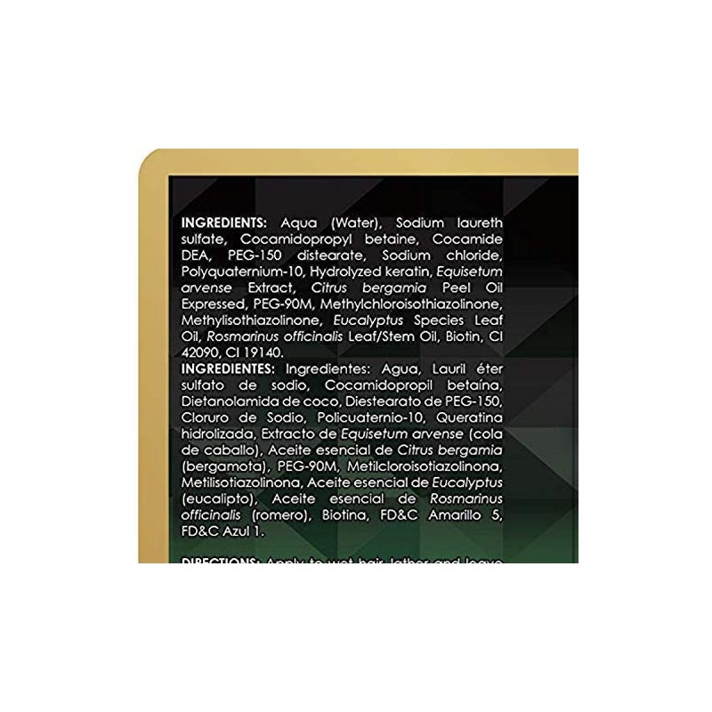 ALAZÁN SHAMPOO DE CABALLO PARA USO HUMANO, CON BERGAMOTA, BIOTINA