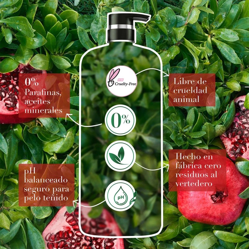 Shampoo Herbal Essences Pelo Largo Granada y Protena Vegana 600