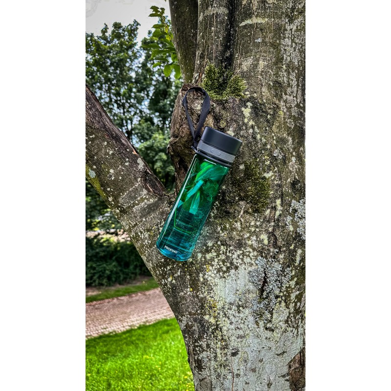 Tritan Water Bottle with Strainer 600ml Infuze Blue