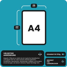 Netuno 100 x Mother-of-Pearl Cardboard Cream DIN A4 21 x 29.7 cm 250 g Majestic Candelight Cream Effect Card Cream Shimmering Pearl Cardboard Pearl Gloss Metallic Shiny for Invitations