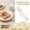 Q Qaangsd 2 gold-plated perforated cheese knives, butter knives, 3-in-1