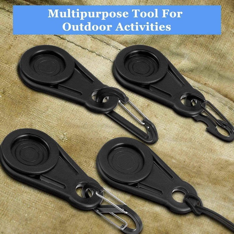 Moovul 20 PCS Tarp Clips,Tarp Grabbers Movable Snaps Clip Without