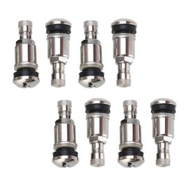 Pack of 8 Silver Metal Valves, Metal Steel Valves 11.3 mm, Wheel Rim Valve Car, Air Valve Car Accessories