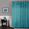 Lush Decor Lillian Shower Curtain | Textured Shimmer Circle Design