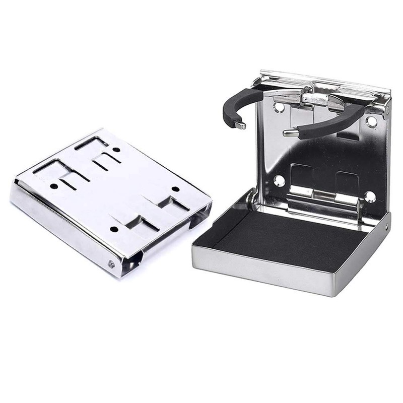 2PCS Boat Cup Holder, Adjustable Folding Cup Holders, Stainless Steel