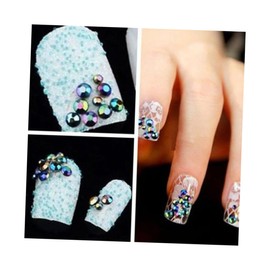 Healvian 4000Pcs Colorful Flat-Bottom Nail Art Rhinestones for DIY Manicure Decorations Sparkly Acrylic Gems for Nail Design Suitable for Art Enthusiasts