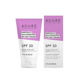 Acure | Protector solar facial rejuvenecedor FPS 30 | Con zinc y ácido ferúlico | Ayuda a minimizar la apariencia de los poros | 30 ml