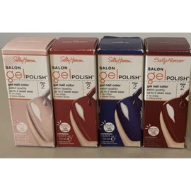 Sally Hansen 4 Sally Hansen Salon Gel- Wine Not, Dolled Up, Crazy Crimson,  Sequin Stiletto