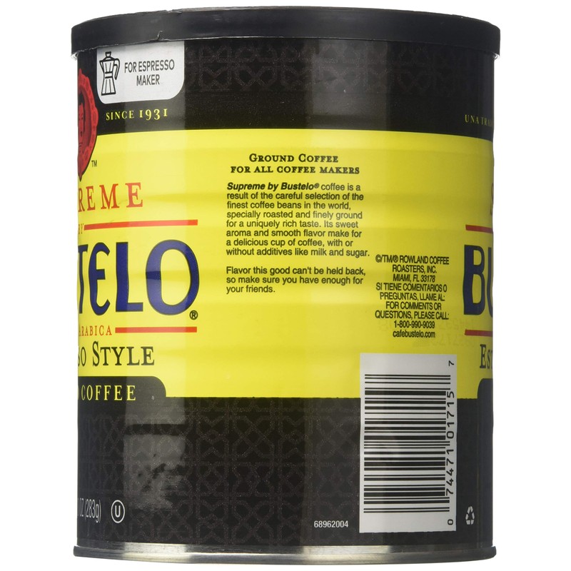 Supreme by Bustelo Estilo Espresso Cafe Molido 10 oz (Pack