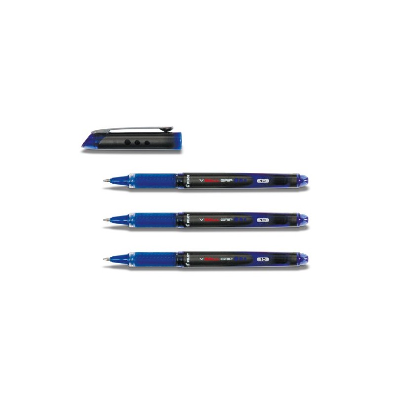 Pilot V-Ball Griff 10 Set mit 3 Stück blau