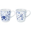 Kaneshotouki 630740 Sumupi Indigo Arabesque Pair Mug Set Arabesque/Grapes (with