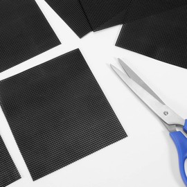 Daiilg 4 PCS 14 Count Plastic Mesh Canvas Sheet 14 CT Plastic Aida for -,Making Jewelry Organizer (11x8Inch) Black