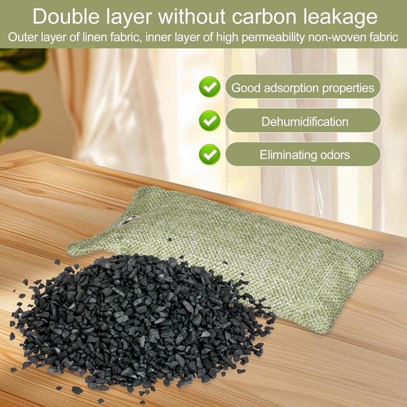 Natural Shoe Odor Eliminator, 4 Pieces Bamboo Charcoal Air Purifying