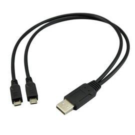UCEC Dual Micro USB Splitter Charge Cable Power up to Two Micro USB Devices At Once from a Single USB Port (1pack)
