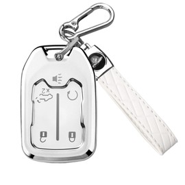 QBUC for Chevy Key Fob Cover, Key Fob Case for Chevy Suburban Tahoe, GMC, Sierra , Acadia, Terrain, Silverado, Key Fob Protector for 1500 2500HD 3500HD 2015-2025 (Silver, 5 Buttons)