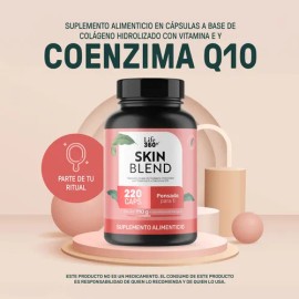 Colágeno Hidrolizado Coenzima Q10 Life 360+ Skn Q10 220 Cápsulas Sin sabor Suplemento Alimenticio
