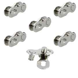 Runseaway 6 Pairs 11 Speed Steel Bike Chain Link, Reusable Bicycle Missing Link, Bicycle Chain Quick Link Connector, Silver