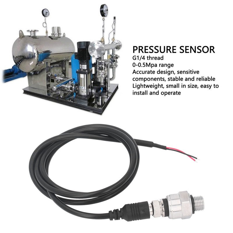 Pressure Sensor 0‑0.5Mpa 4‑20mA Output G1/4 Thread Aviation Plug Pressure