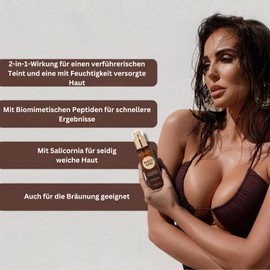 NL Beauty Beach Babe 2-in-1 Fast Tan Oil mit veganen Ölen, Salicornia und Peptiden - Farbloser Bräunungsbeschleuniger - 100ml