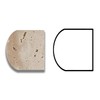 Ivory Travertine Honed 1 X 12 Dome Liner Trim Molding