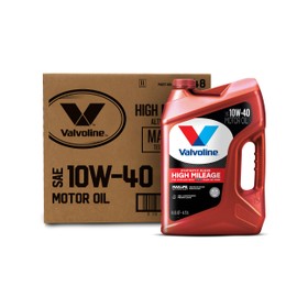 Valvoline Valvoline High Mileage with MaxLife Technology SAE 10W-40 Synthetic Blend Motor Oil 5 QT, Case of 3 (Packaging May Vary)